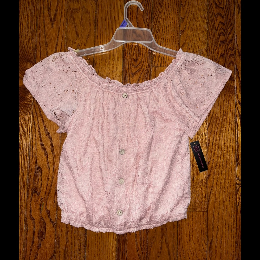Pink lace blouse
